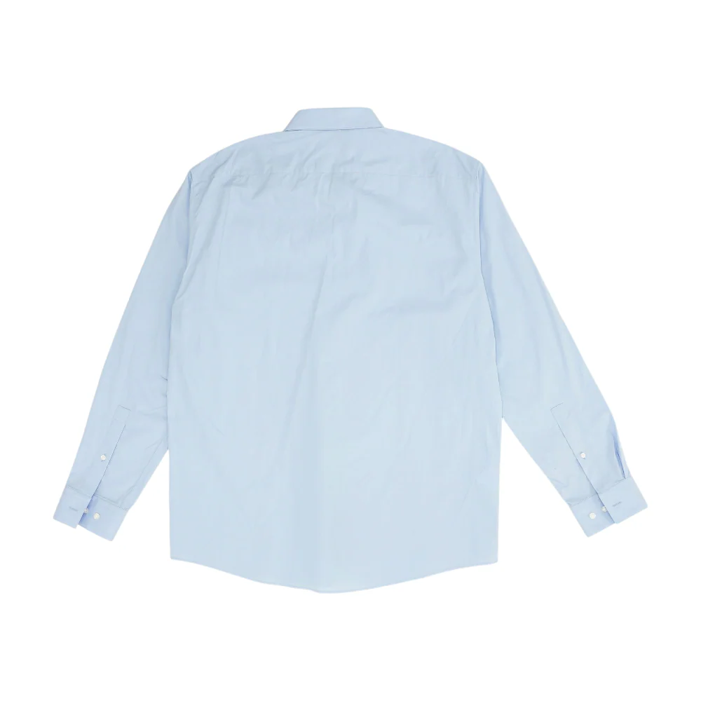 Blue Solid Long Sleeve Button Down - Image 2