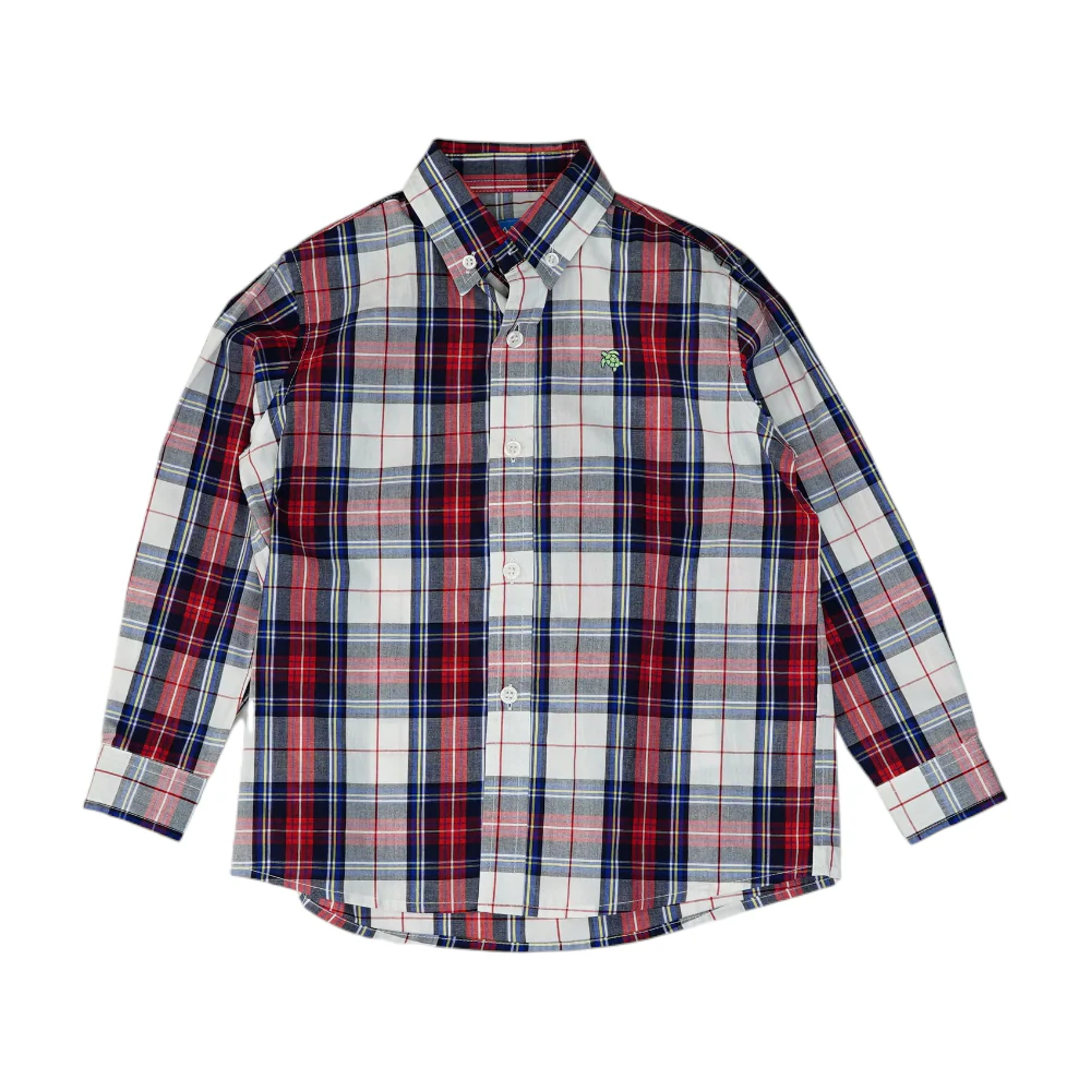 Multi Plaid Long Sleeve Button Down