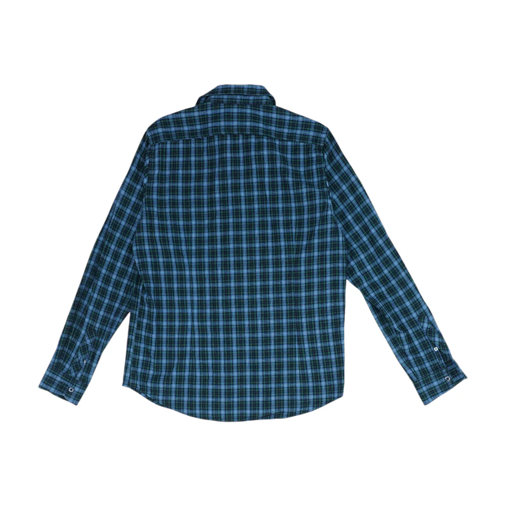 Blue Plaid Long Sleeve Button Down - Image 2