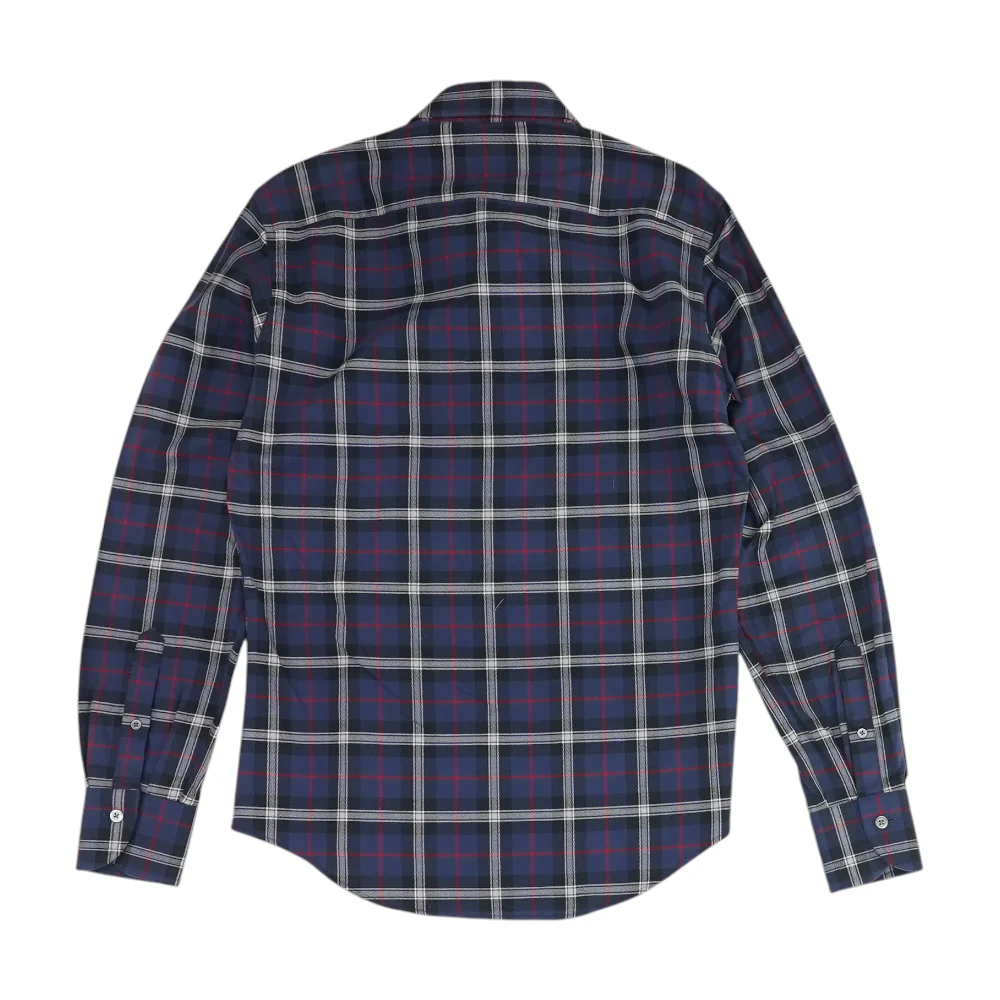 Navy Plaid Long Sleeve Button Down - Image 2