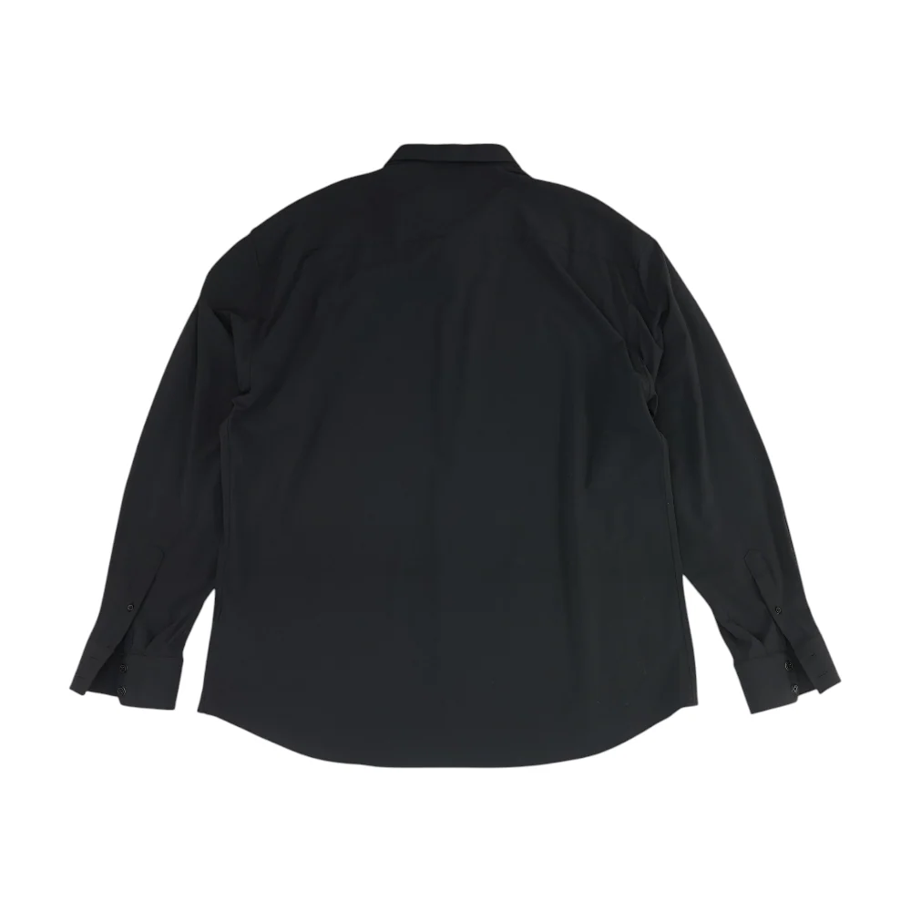 Black Solid Long Sleeve Button Down - Image 2