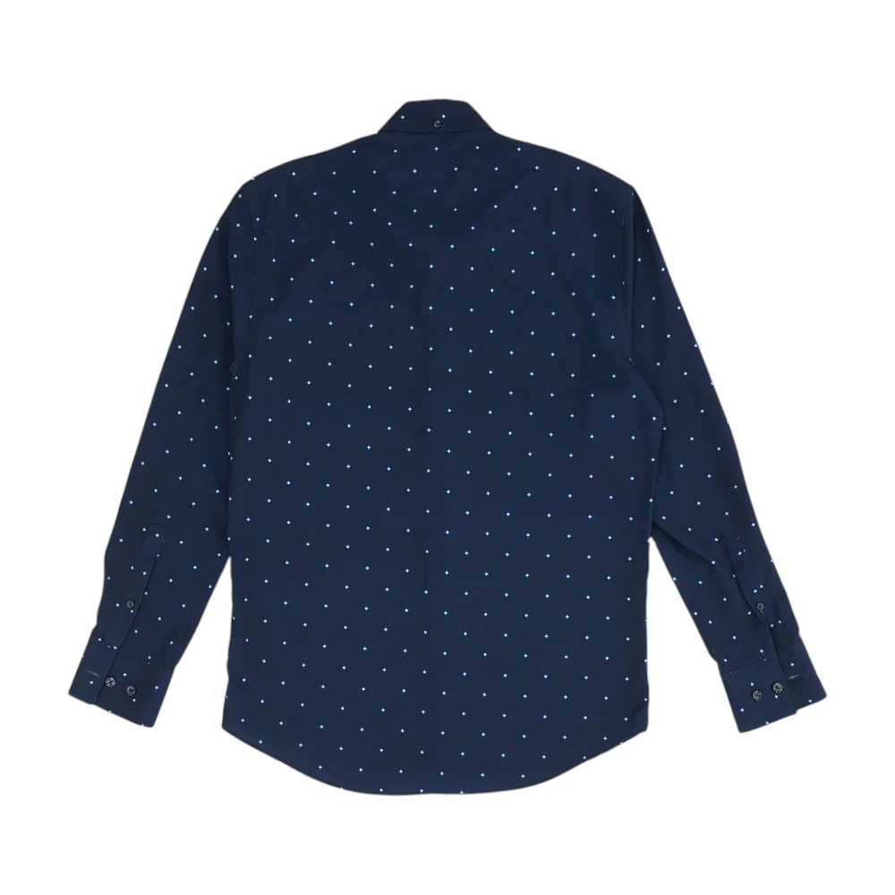 Navy Print Long Sleeve Button Down - Image 2
