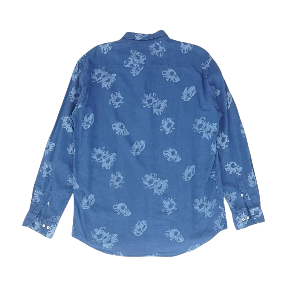 Blue Floral Long Sleeve Button Down - Image 2