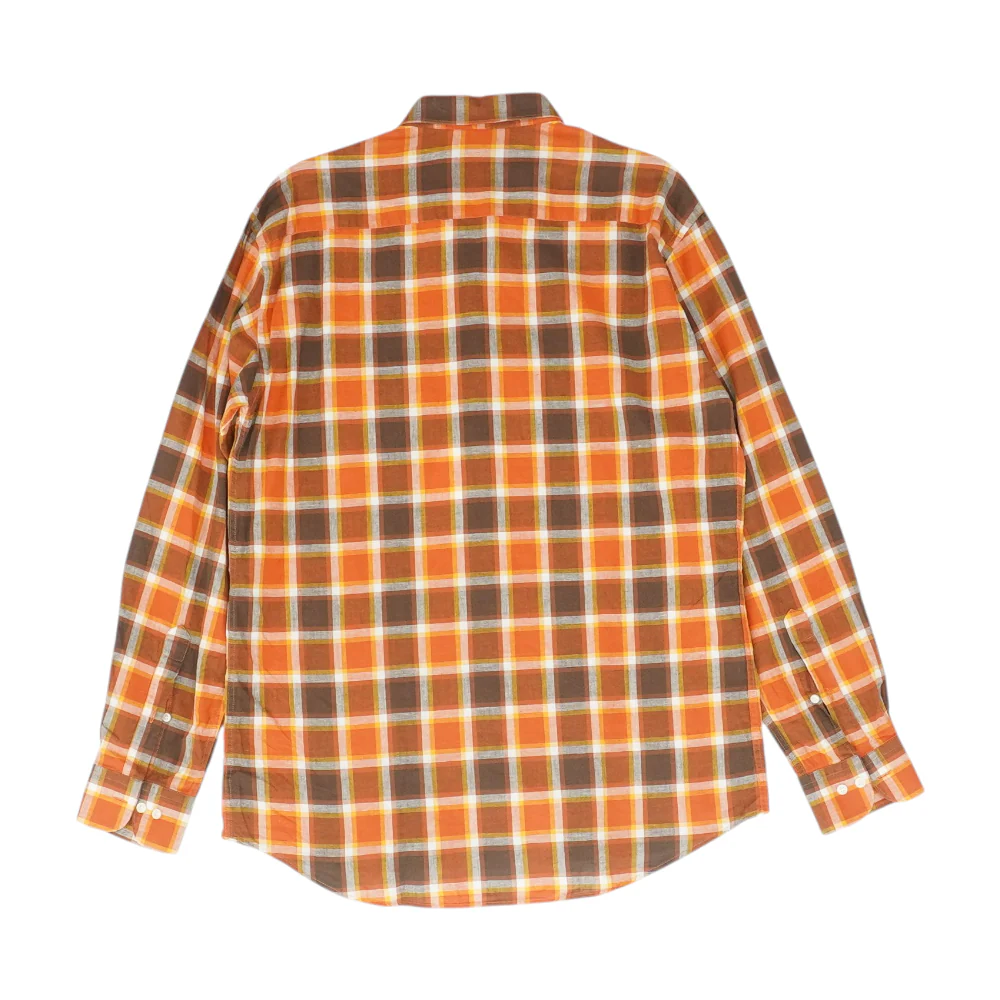 Orange Plaid Long Sleeve Button Down - Image 2
