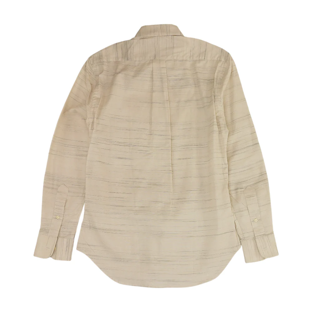 Beige Striped Long Sleeve Button Down - Image 2