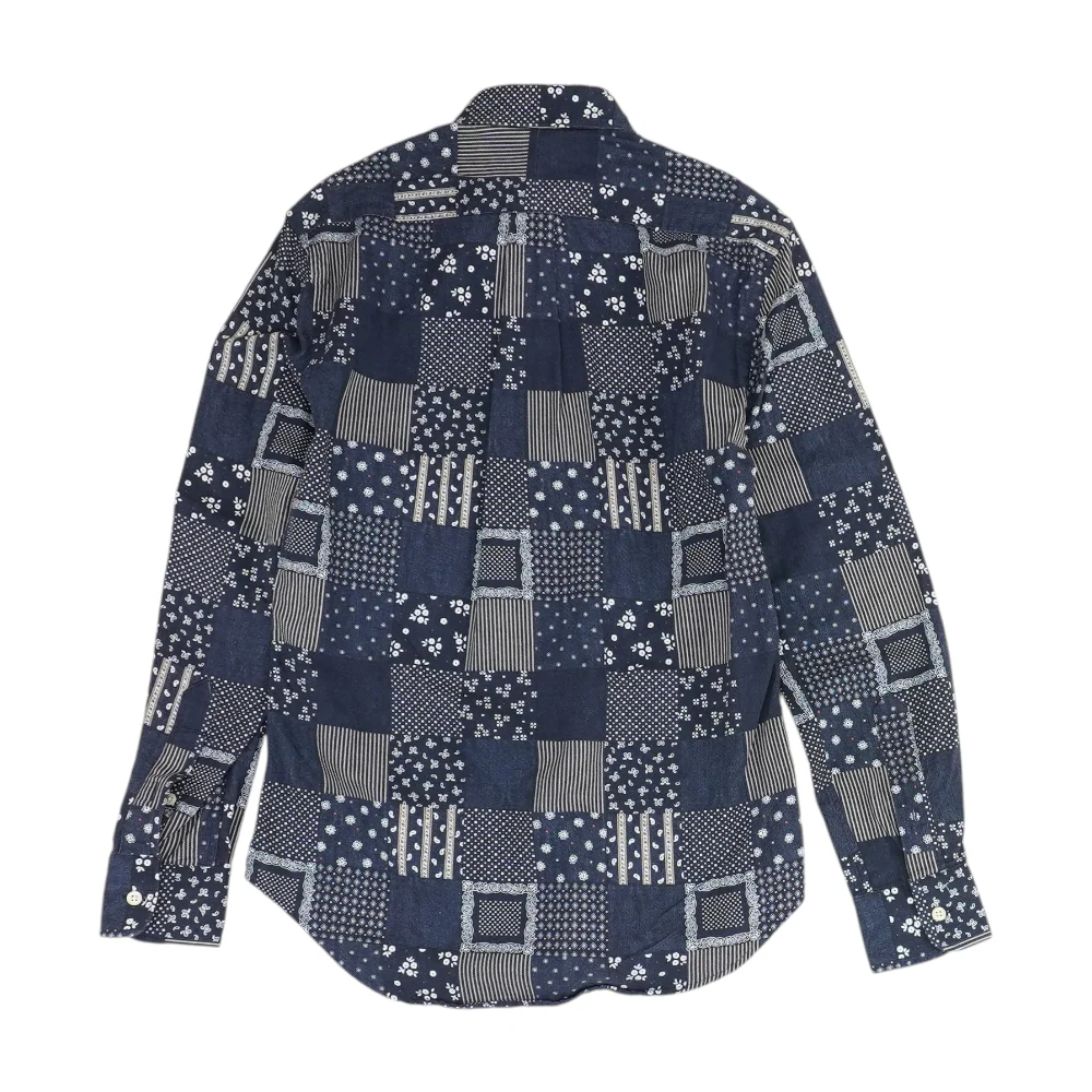 Navy Check Long Sleeve Button Down - Image 2