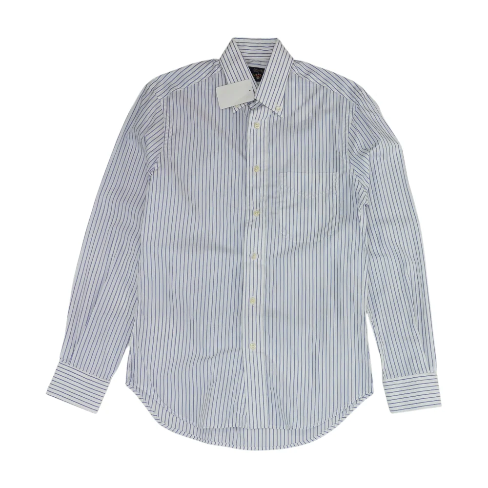 White Striped Long Sleeve Button Down