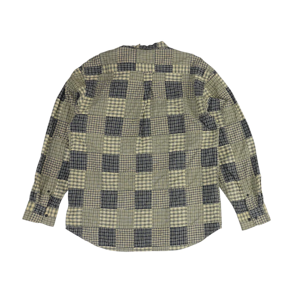 Vintage Navy Plaid Long Sleeve Button Down - Image 2