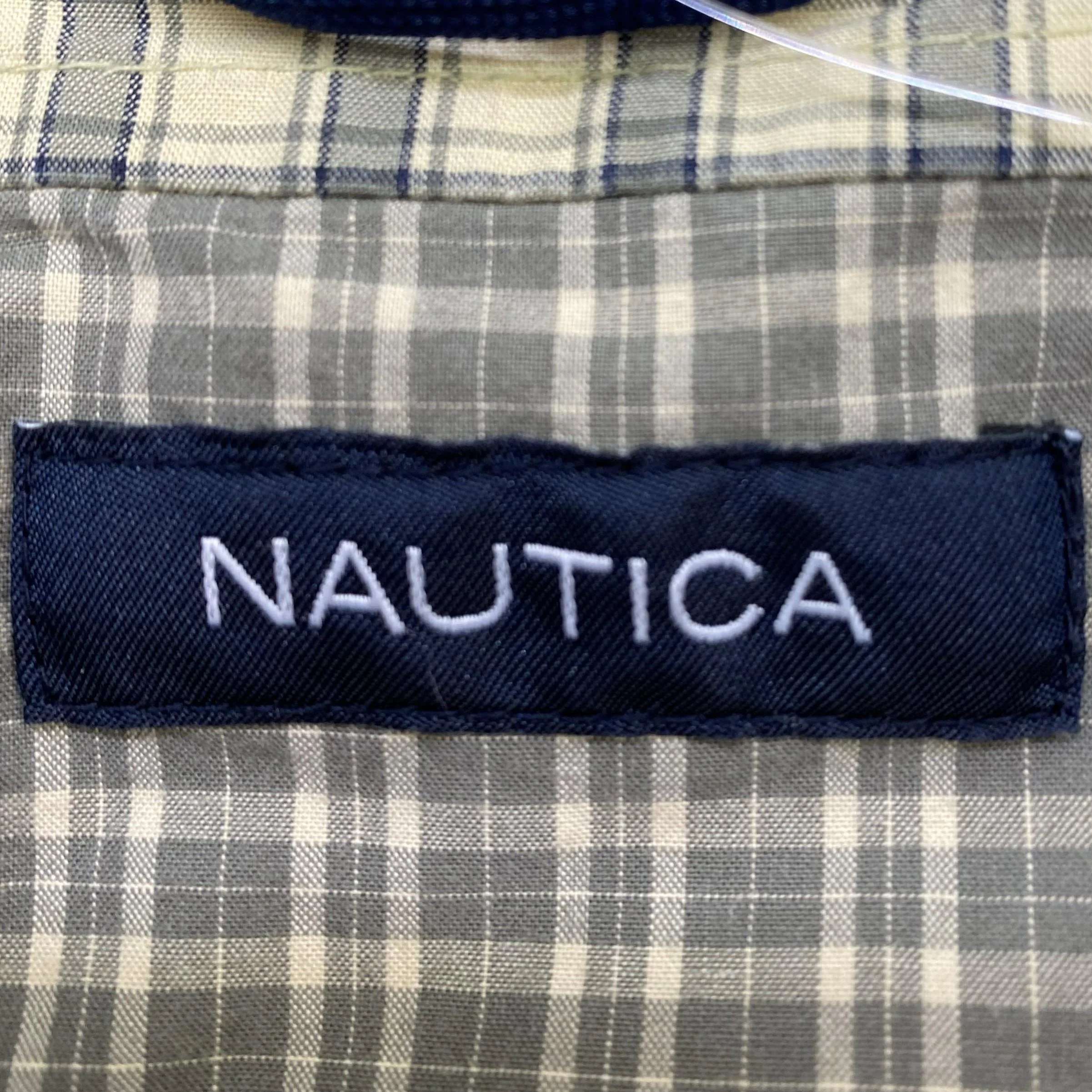 Vintage Navy Plaid Long Sleeve Button Down - Image 3