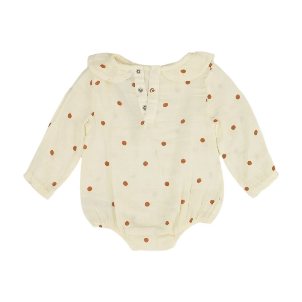 Ivory Polka Dot Long Sleeve One-Piece - Image 2