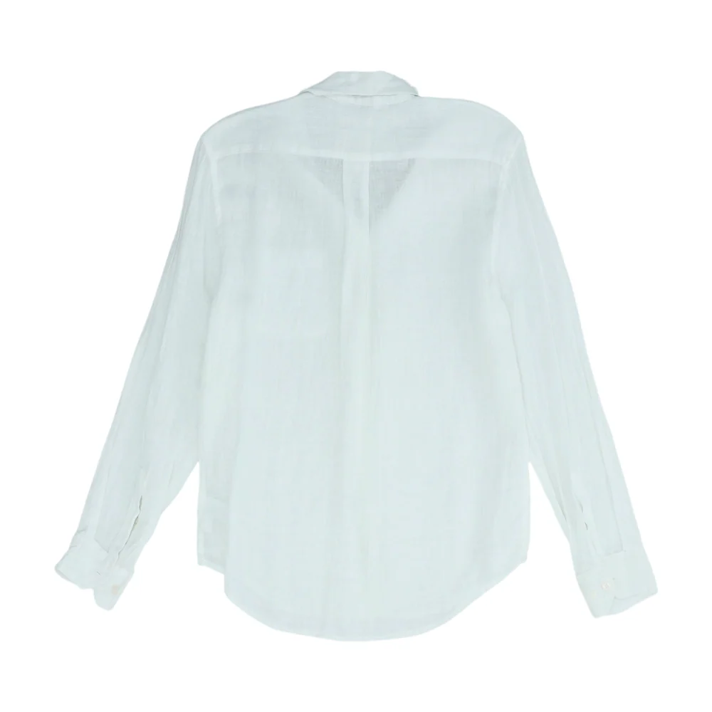 White Solid Long Sleeve Button Down - Image 2
