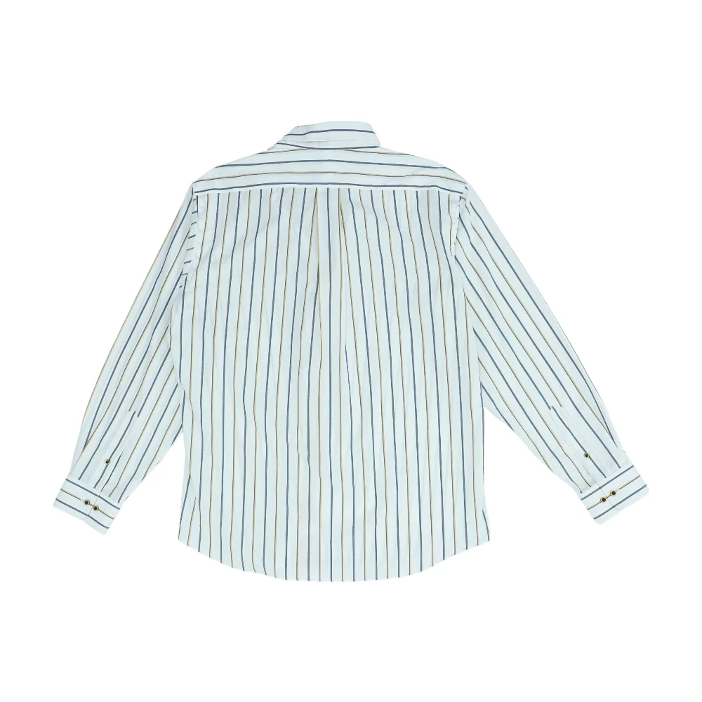 White Striped Long Sleeve Button Down - Image 2