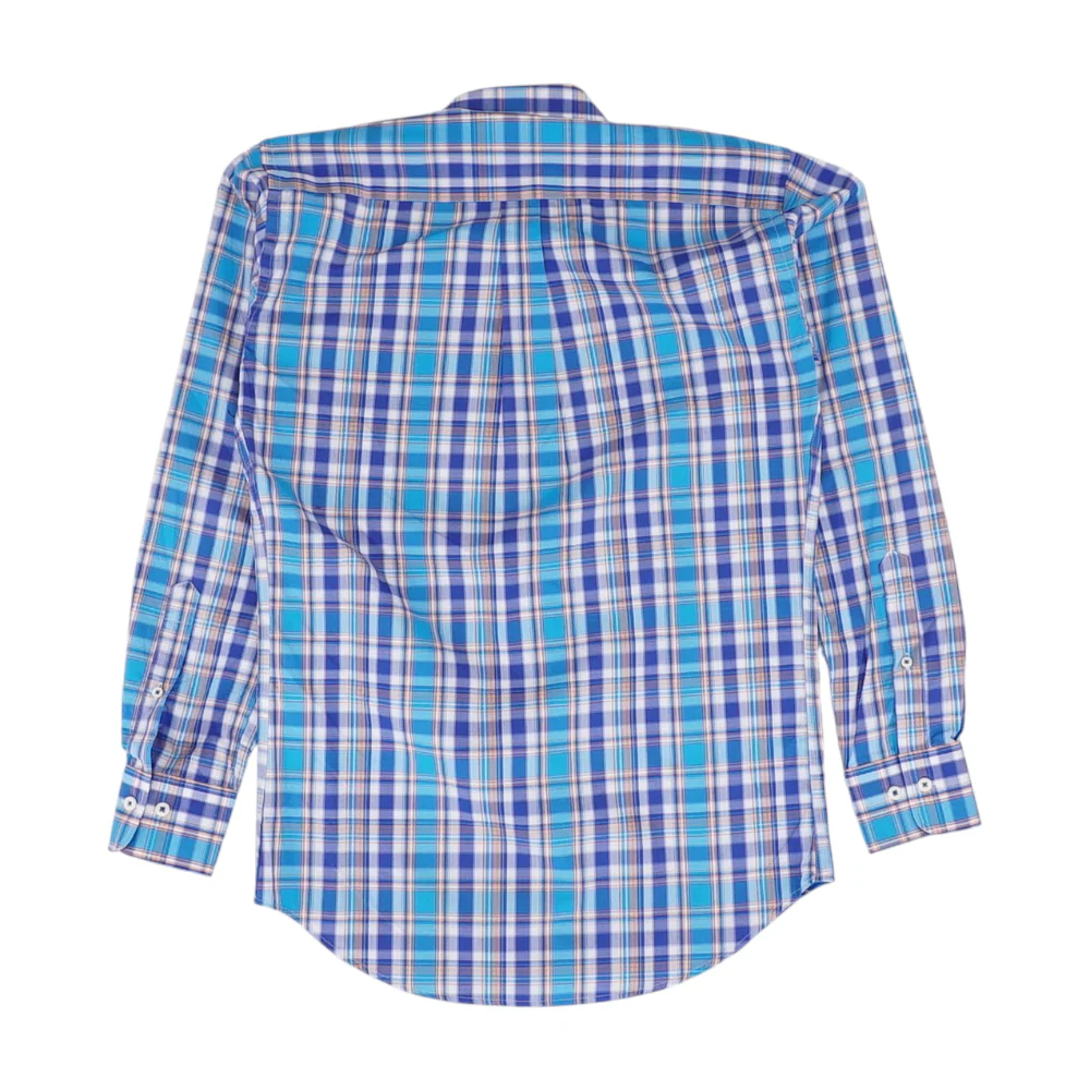 Blue Plaid Long Sleeve Button Down - Image 2