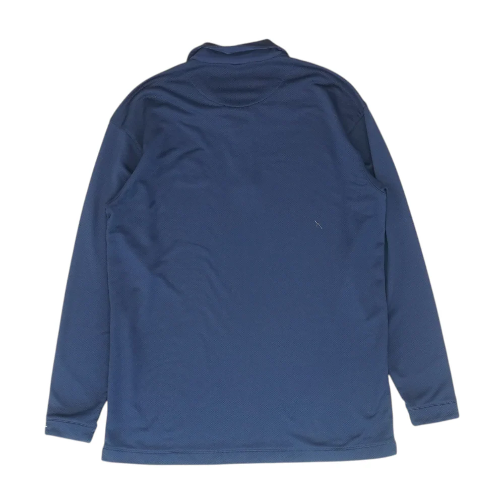 Navy Solid Long Sleeve Polo - Image 2
