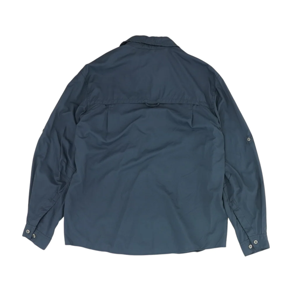Gray Solid Long Sleeve Button Down - Image 2