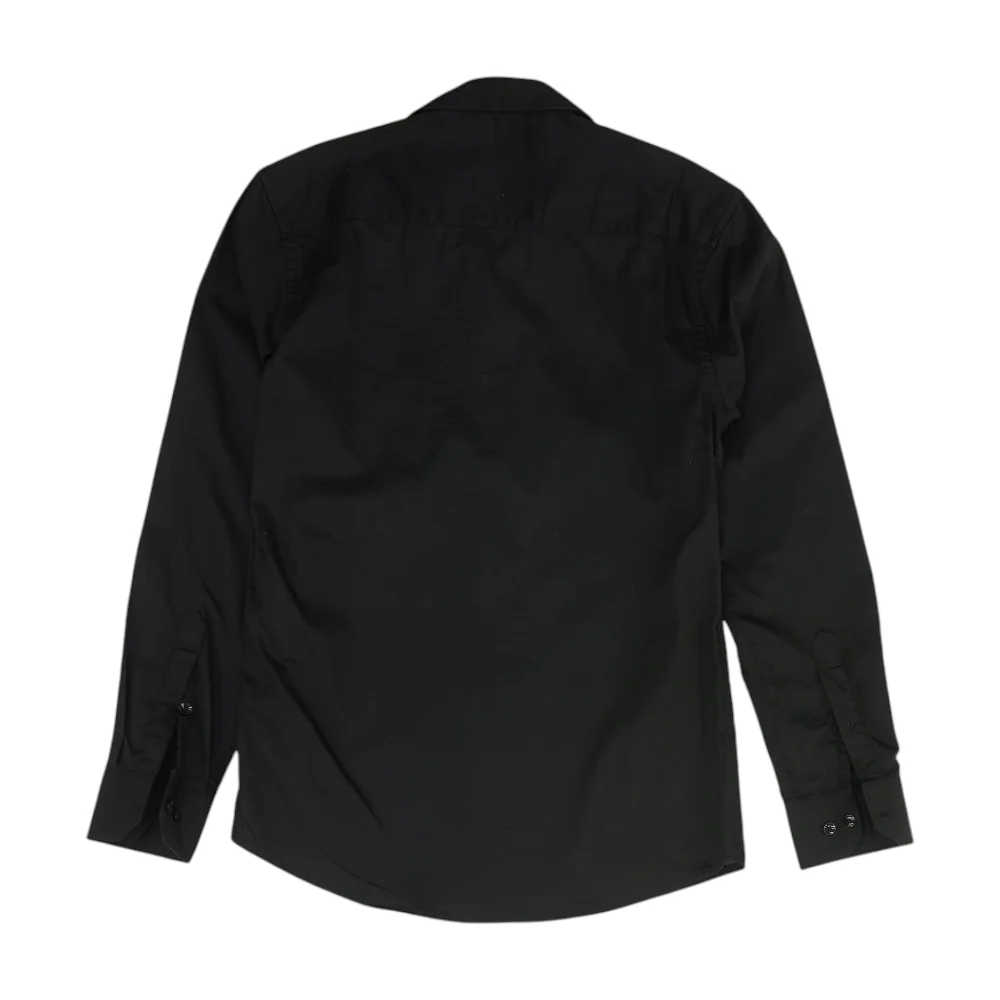 Black Solid Long Sleeve Button Down - Image 2