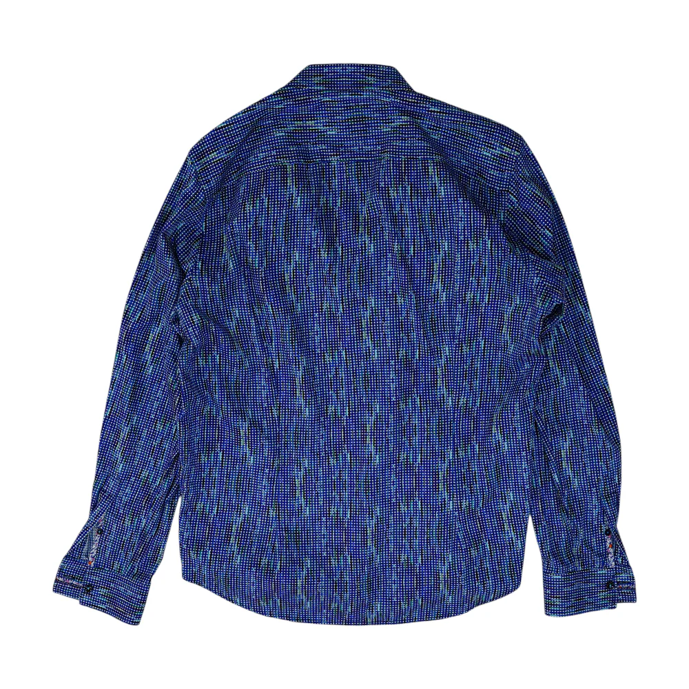 Blue Polka Dot Long Sleeve Button Down - Image 2