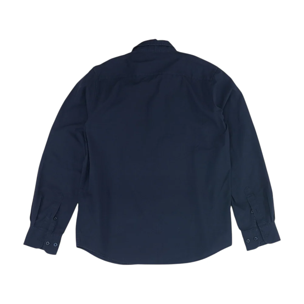 Navy Solid Long Sleeve Button Down - Image 2