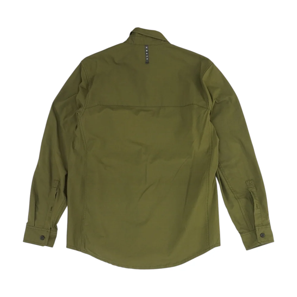 Green Solid Long Sleeve Button Down - Image 2