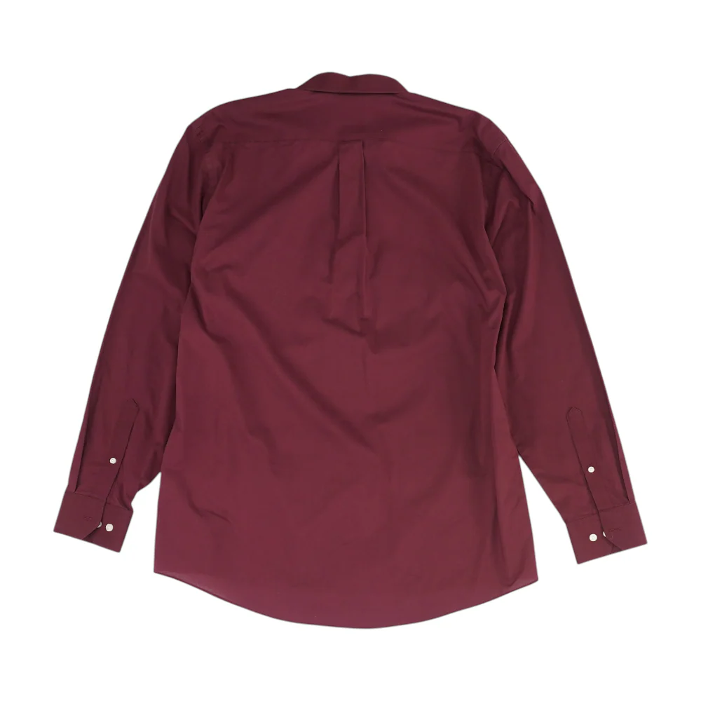 Burgundy Solid Long Sleeve Button Down - Image 2