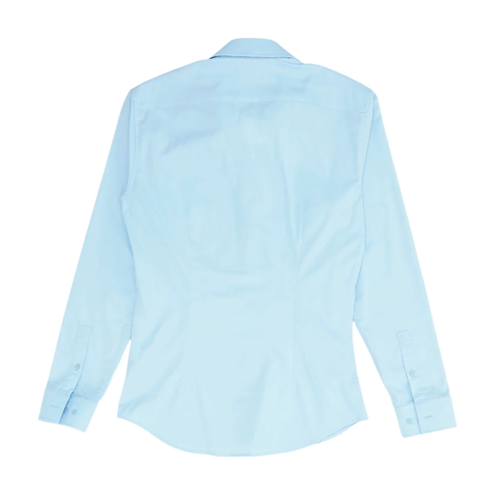 Blue Solid Long Sleeve Button Down - Image 2