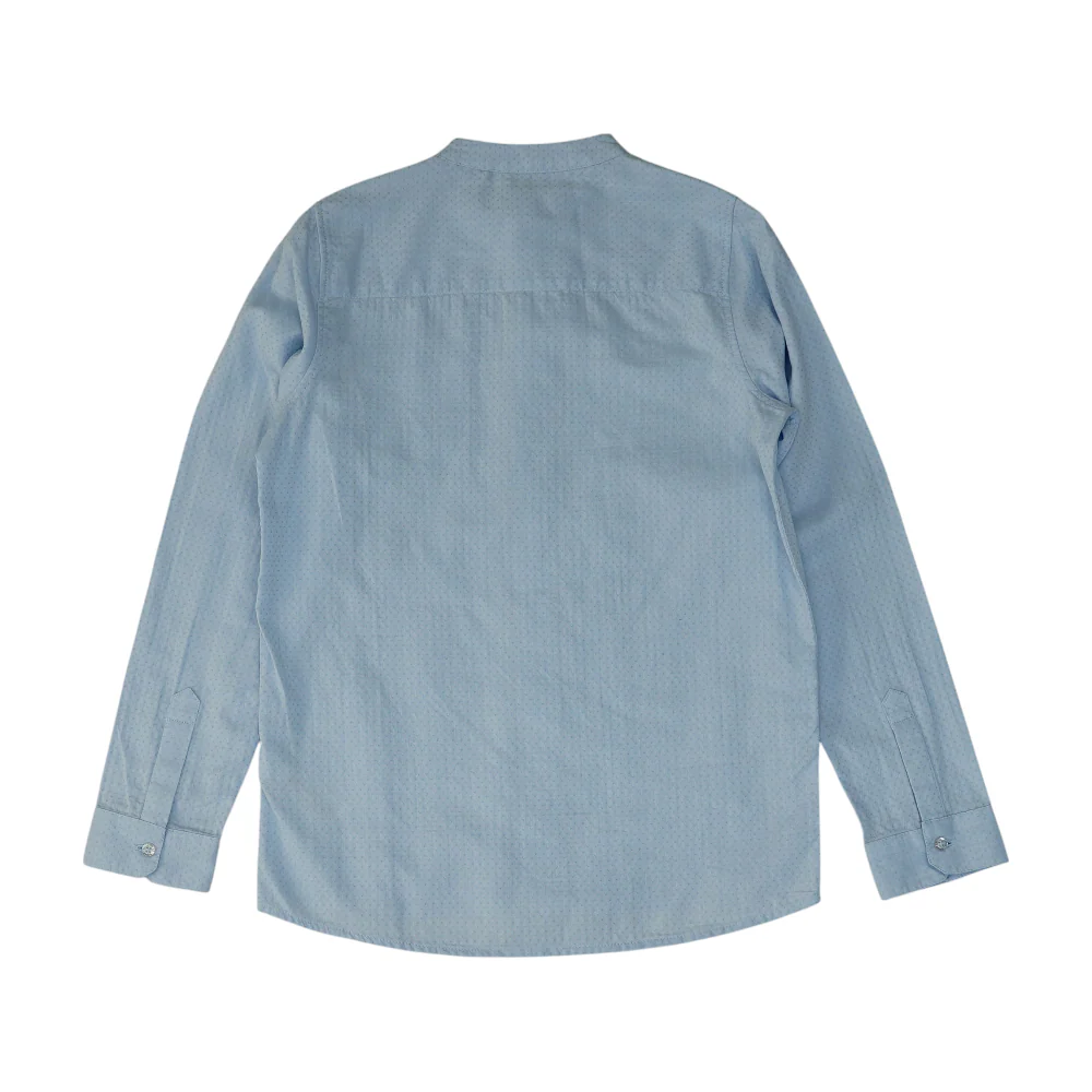 Blue Polka Dot Long Sleeve Button Down - Image 2