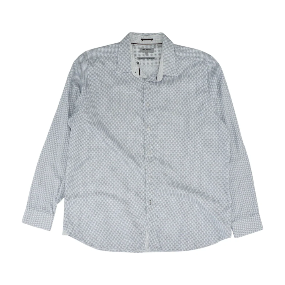 Blue Print Long Sleeve Button Down