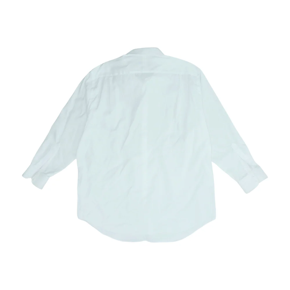 White Solid Long Sleeve Button Down - Image 2