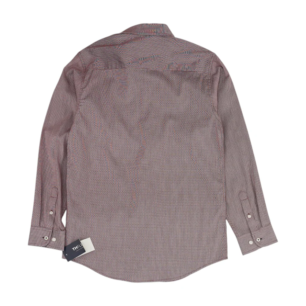 Maroon Houndstooth Long Sleeve Button Down - Image 2