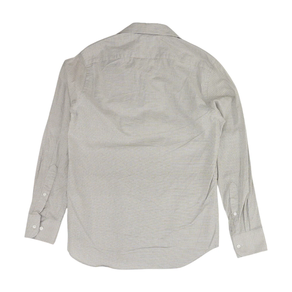 Beige Check Long Sleeve Button Down - Image 2
