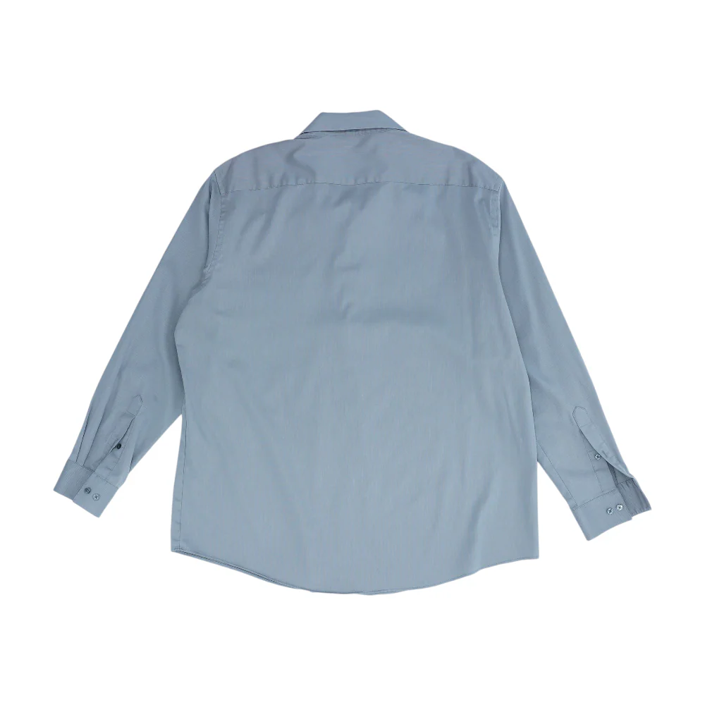 Gray Solid Long Sleeve Button Down - Image 2