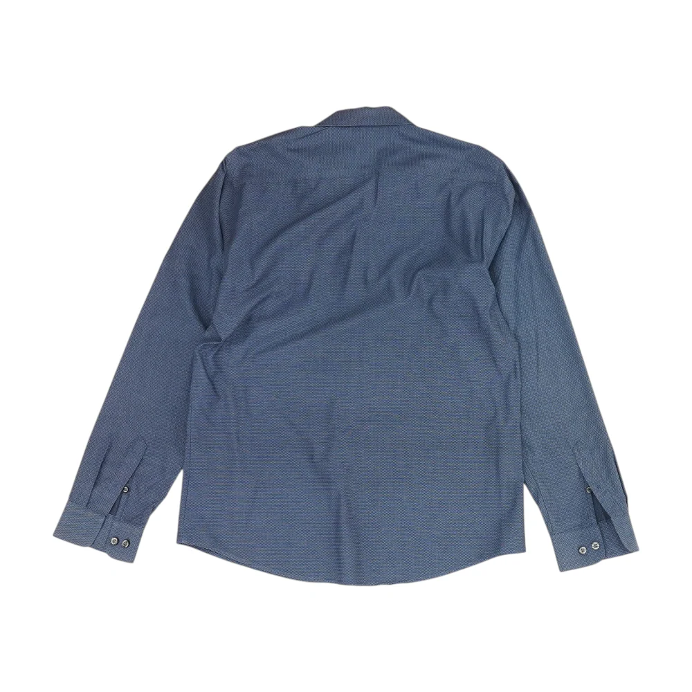 Blue Polka Dot Long Sleeve Button Down - Image 2