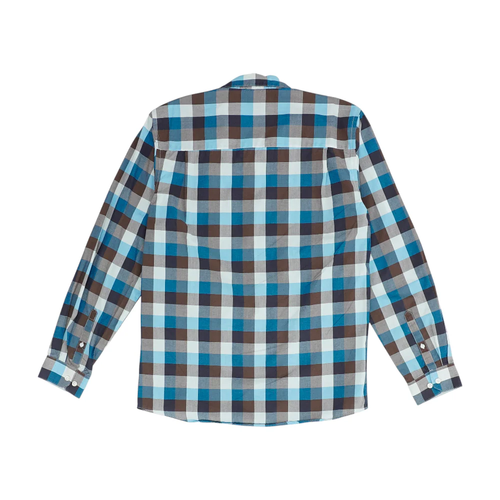 Brown Check Long Sleeve Button Down - Image 2