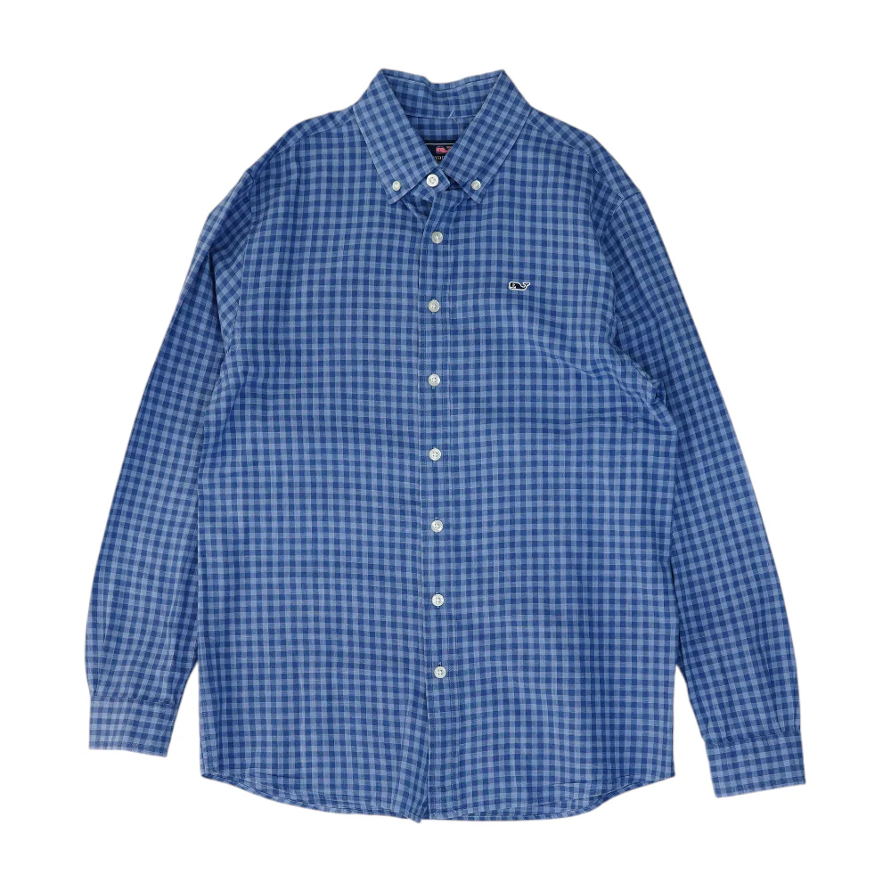 Blue Check Long Sleeve Button Down