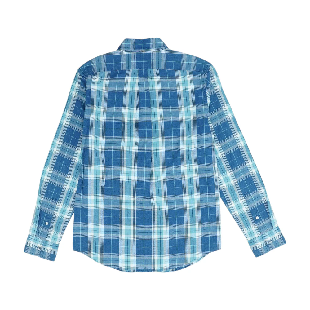 Blue Plaid Long Sleeve Button Down - Image 2