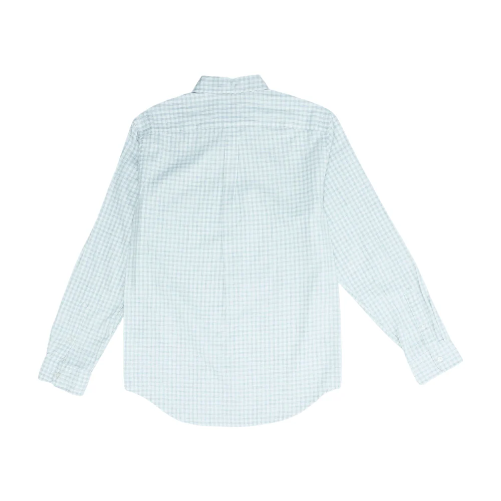 White Plaid Long Sleeve Button Down - Image 2