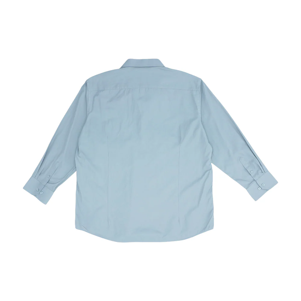 Gray Solid Long Sleeve Button Down - Image 2