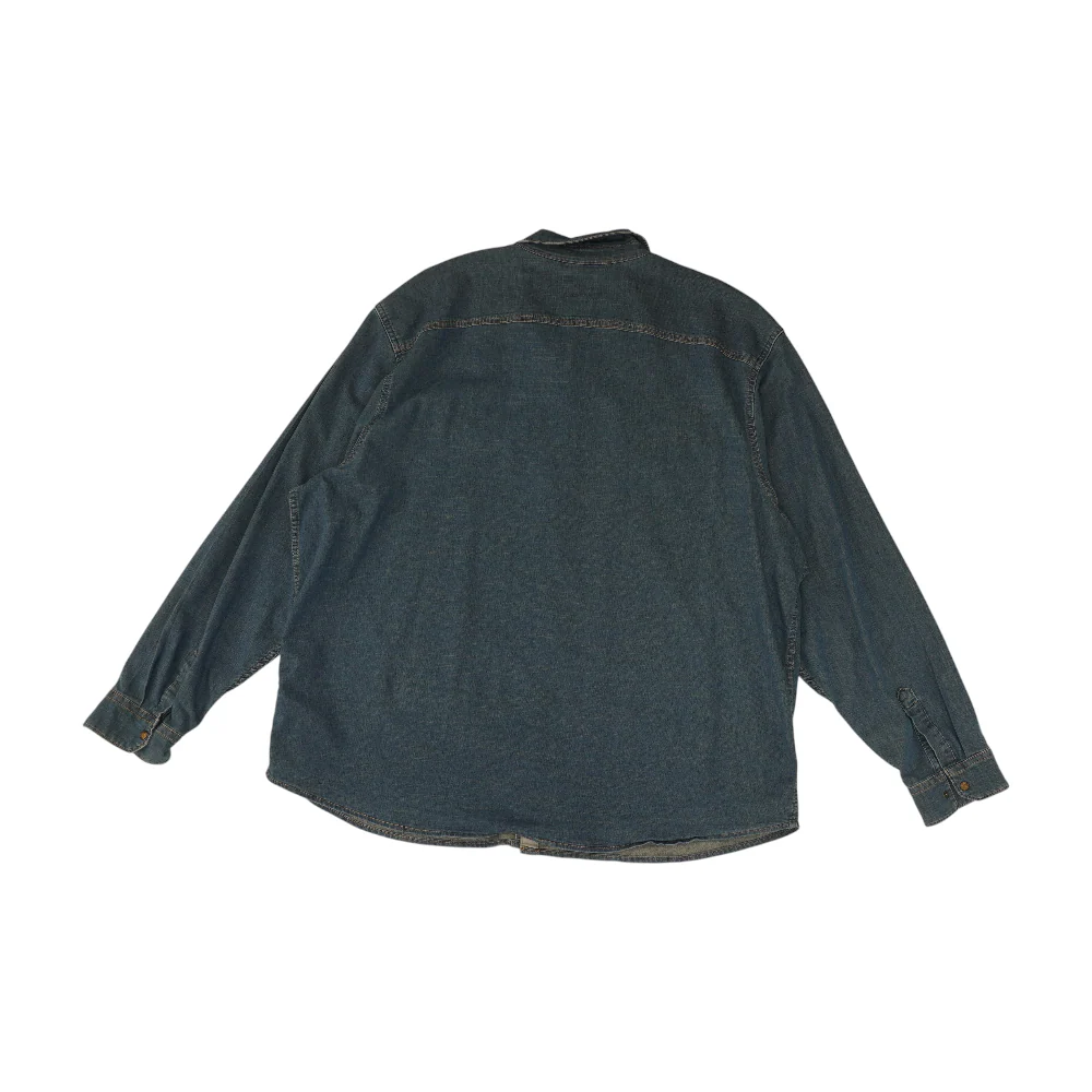 Blue Solid Long Sleeve Button Down - Image 2