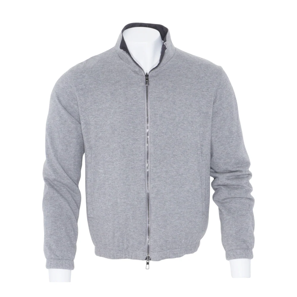 Black Reversible Windmate Storm System Nylon And Cashmere Blouson Jacket - Image 3