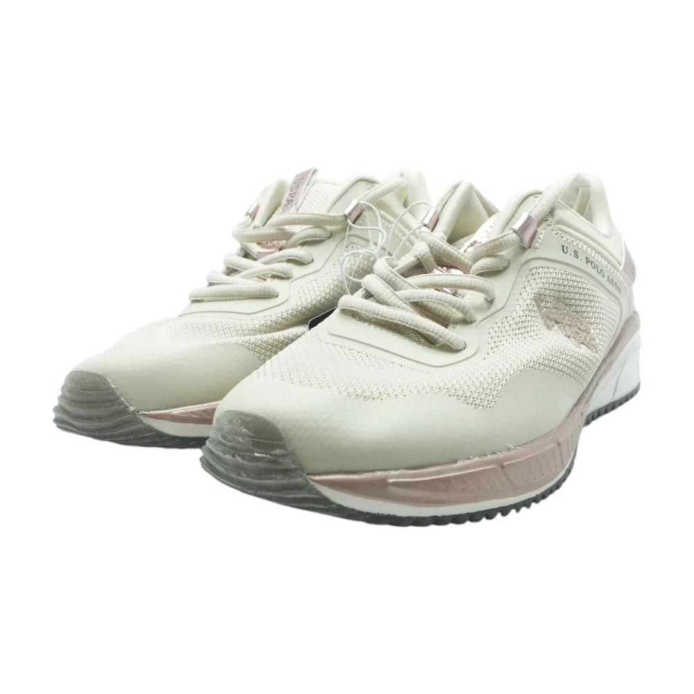 Beige Low-Top Athletic Shoes