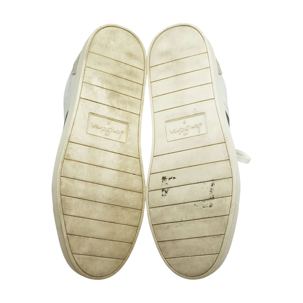 White Low-Top Athletic Shoes - Image 3