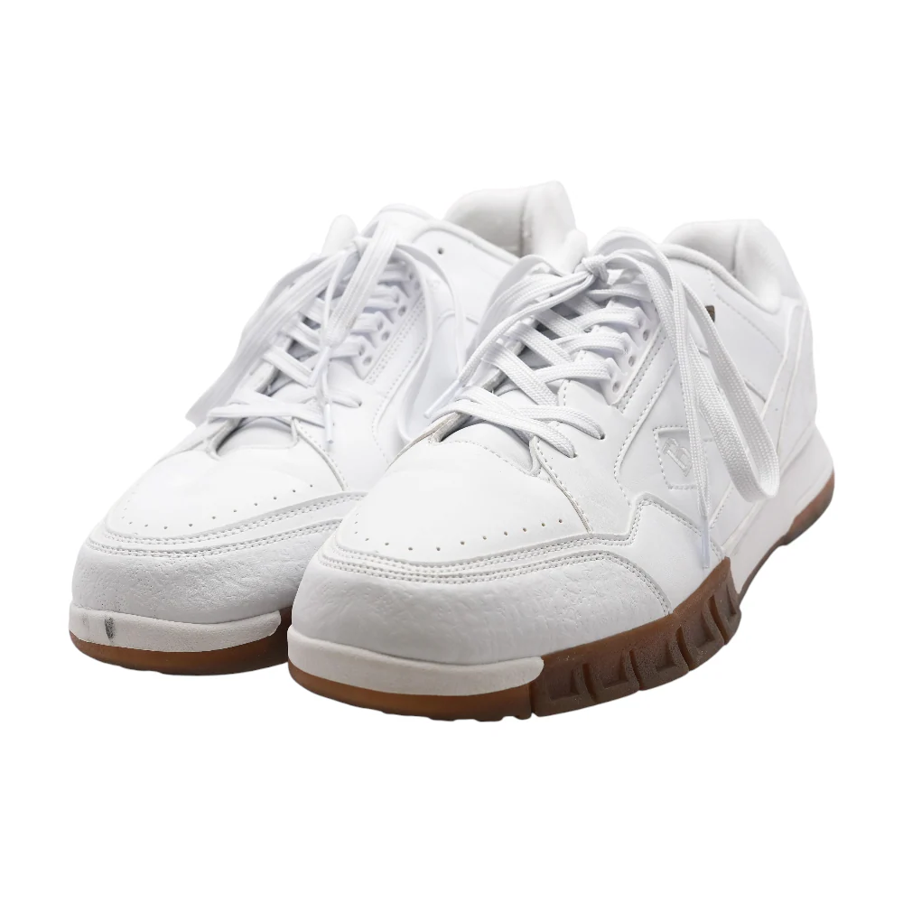 White Low-Top Athletic Shoes