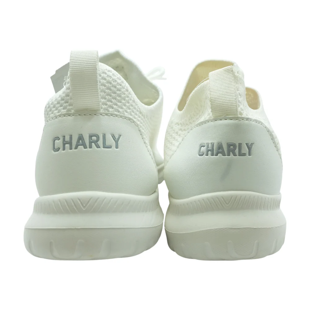 White Low-Top Athletic Shoes - Image 2