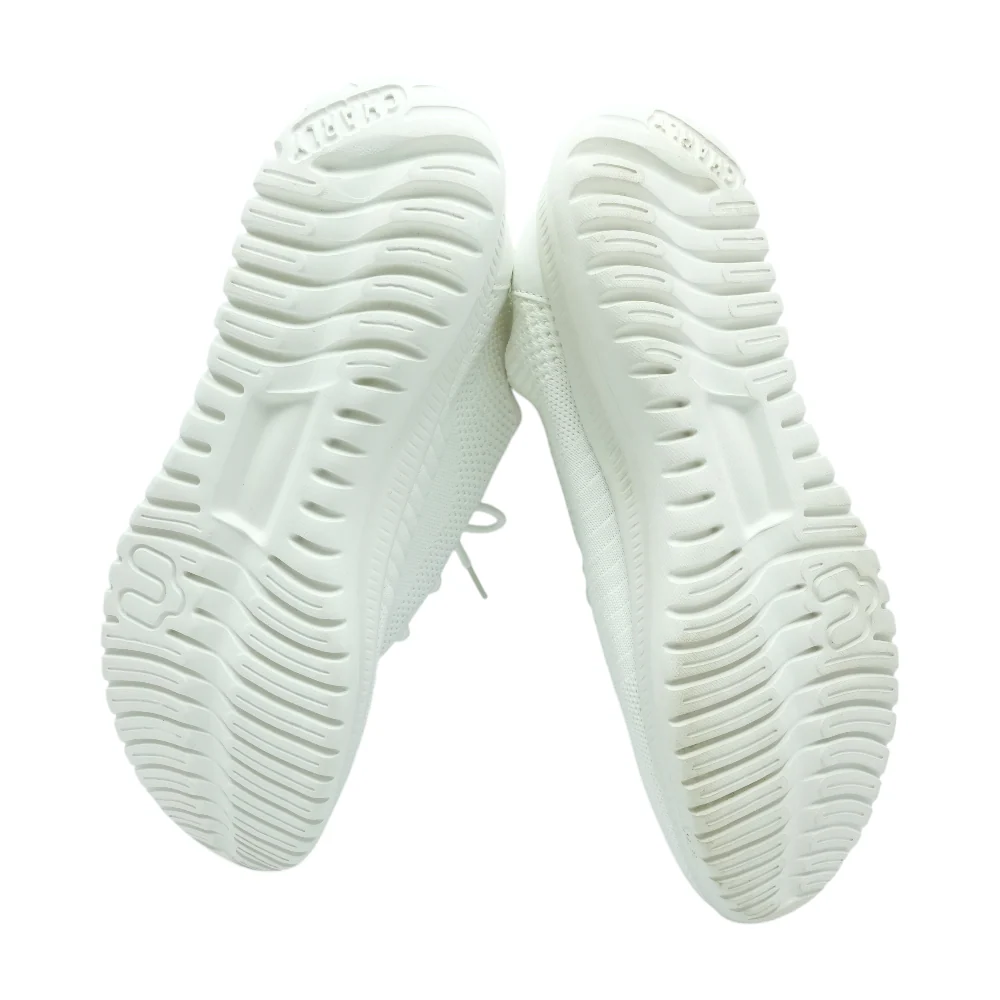 White Low-Top Athletic Shoes - Image 3