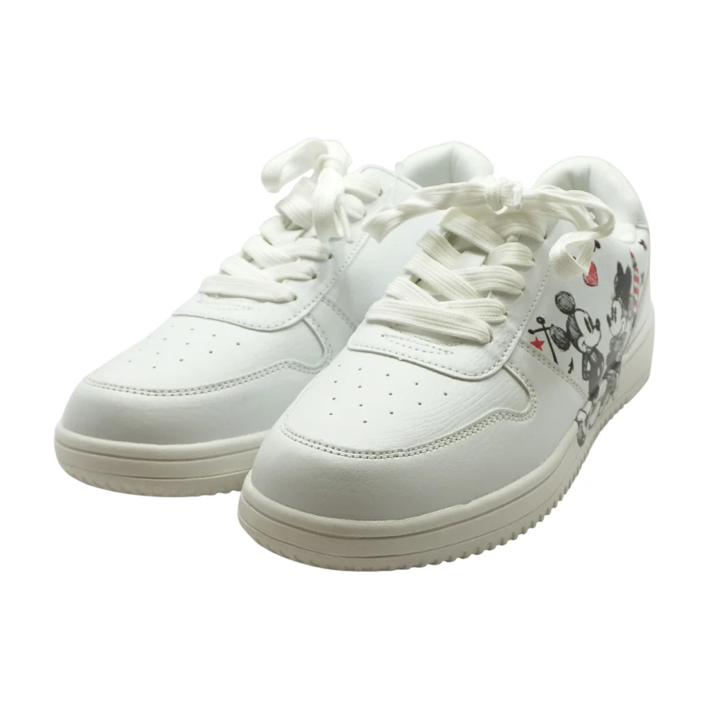 White Low-Top Athletic Shoes