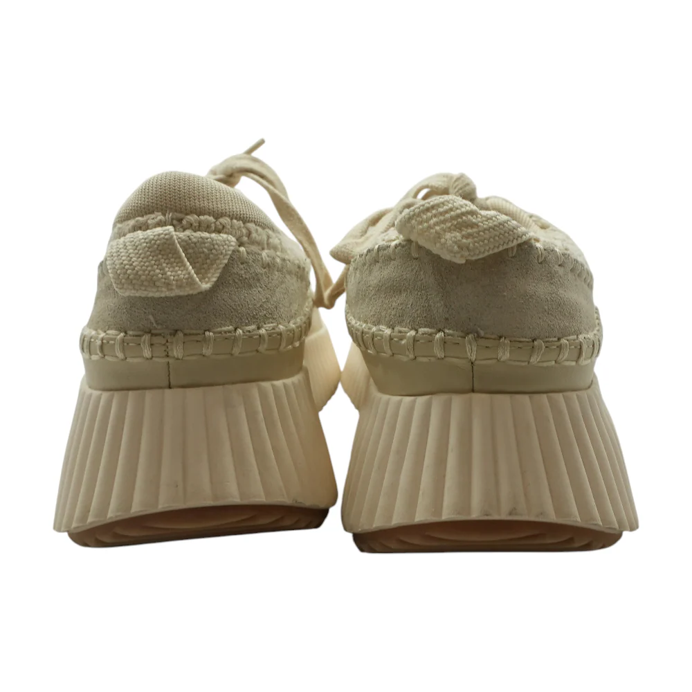 Beige Low-Top Athletic Shoes - Image 2