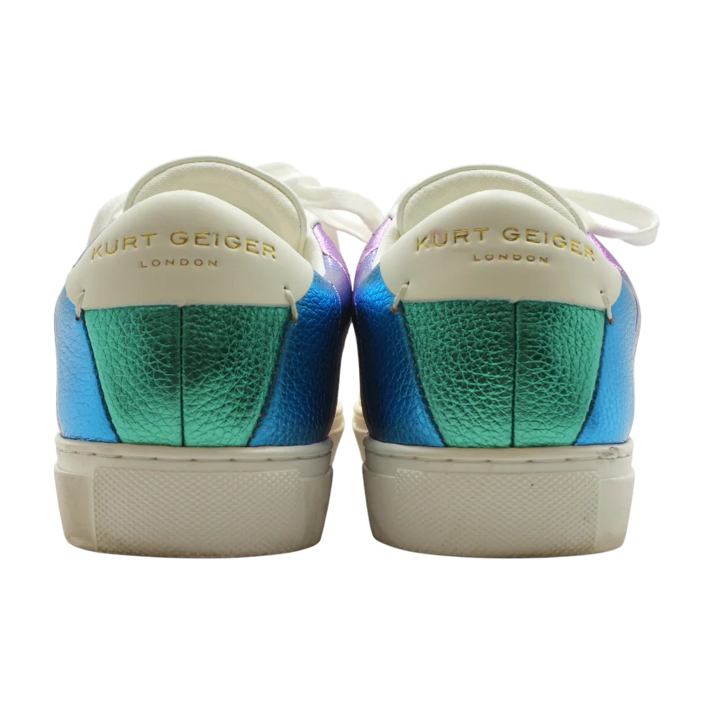 Lane Metallic Rainbow Stripe Lace Up Low-Top Athletic Shoes - Image 2
