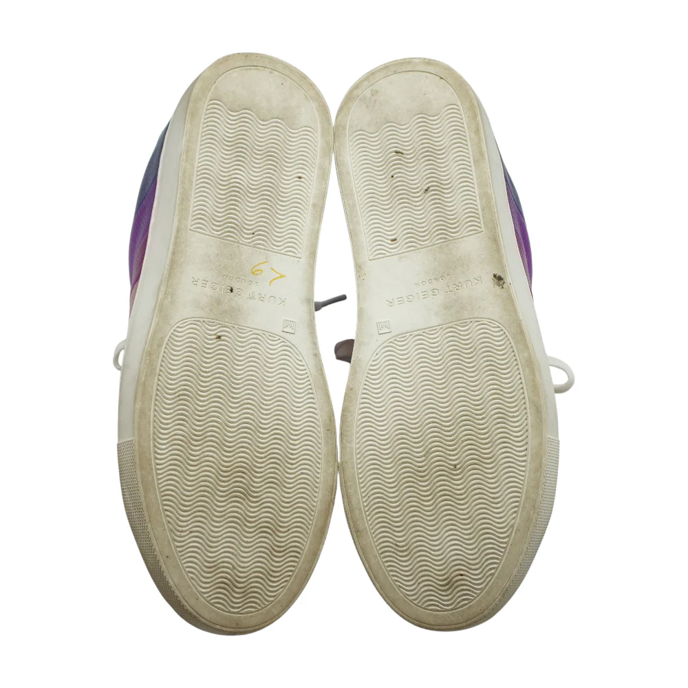 Lane Metallic Rainbow Stripe Lace Up Low-Top Athletic Shoes - Image 3