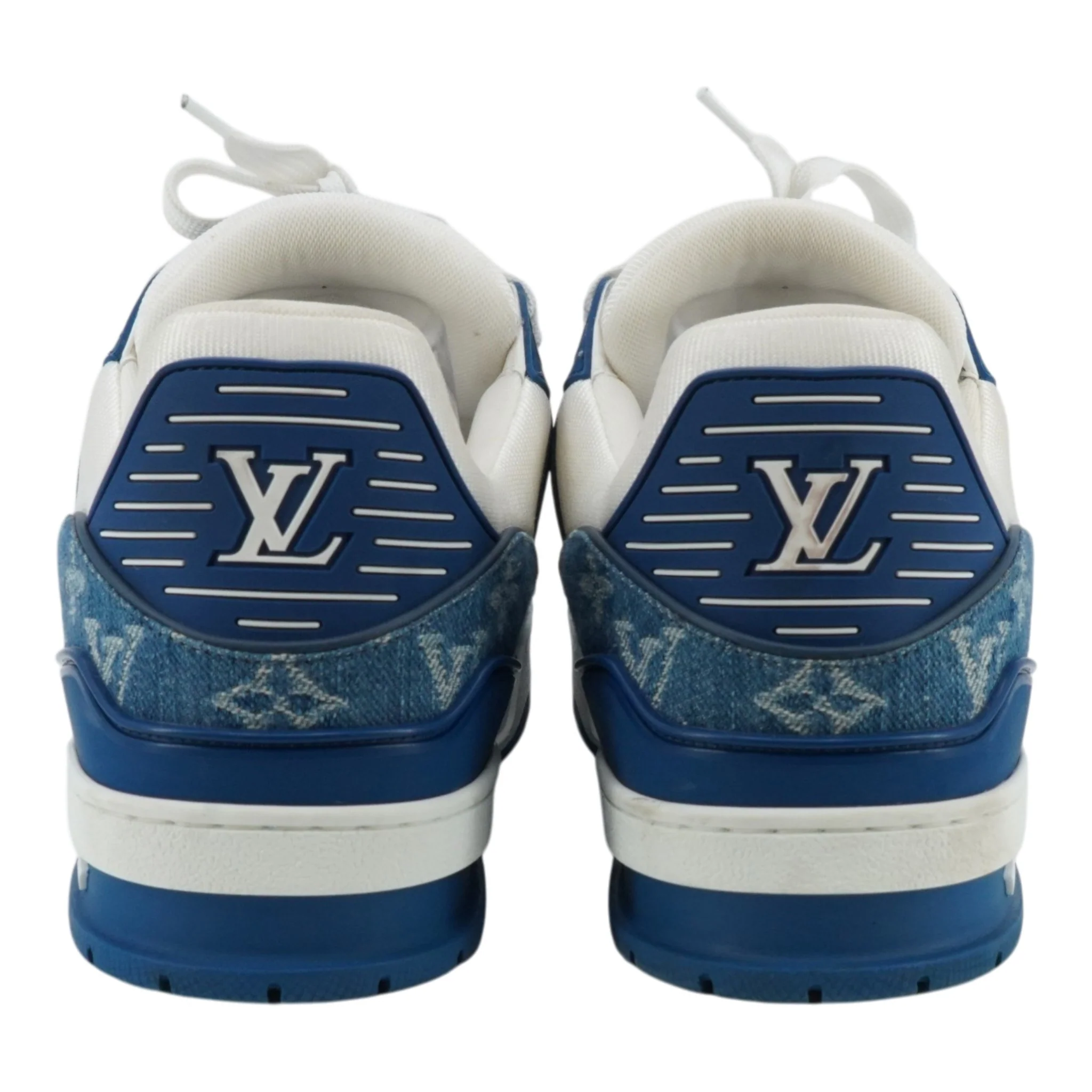 Blue Monogram Denim LV Trainer Low Top Sneaker - Image 2