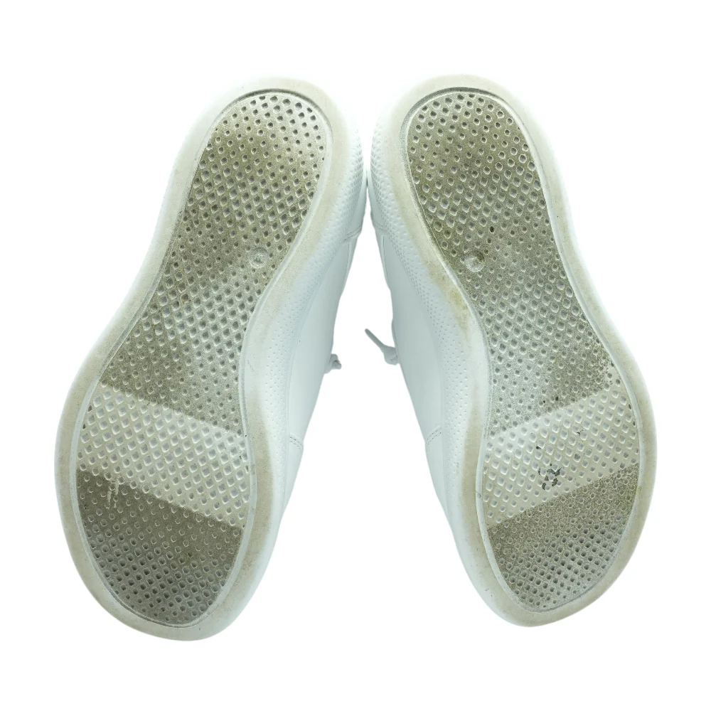 White Low-Top Athletic Shoes - Image 3